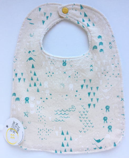 Teal & White Bib