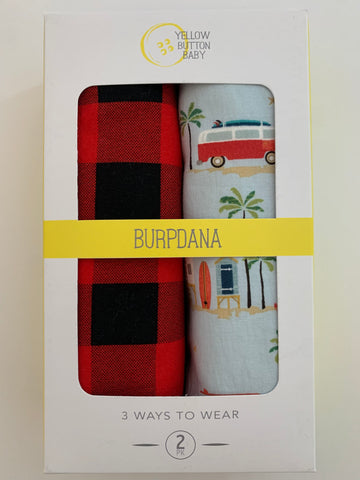 Buffalo plaid / Beach Burpdana Gift Set