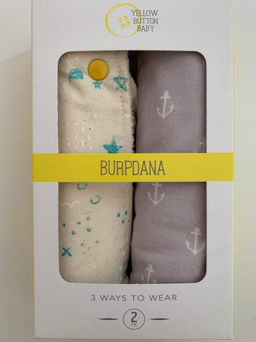 Teal & White / Anchor Burpdana Gift Set