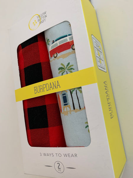 Buffalo plaid / Beach Burpdana Gift Set