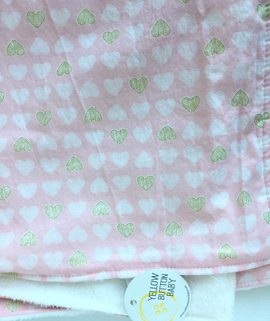 Pink Heart Blanket - Travel & Large size available